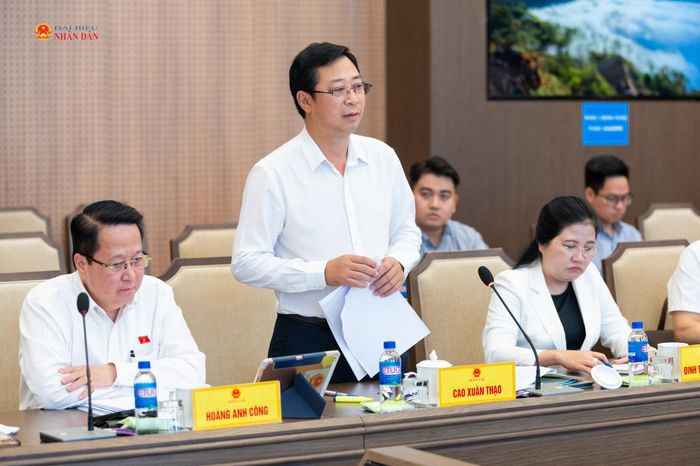 Phó Chủ tịch Ủy ban Trung ương Mặt trận Tổ quốc Việt Nam Cao Xuân Thạo phát biểu