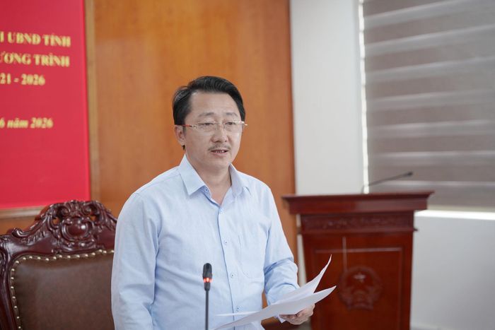 Phó Bí thư Tỉnh uỷ, Trưởng Đoàn ĐBQH tỉnh Lai Châu Sùng A Hồ kết luận cuộc làm việc