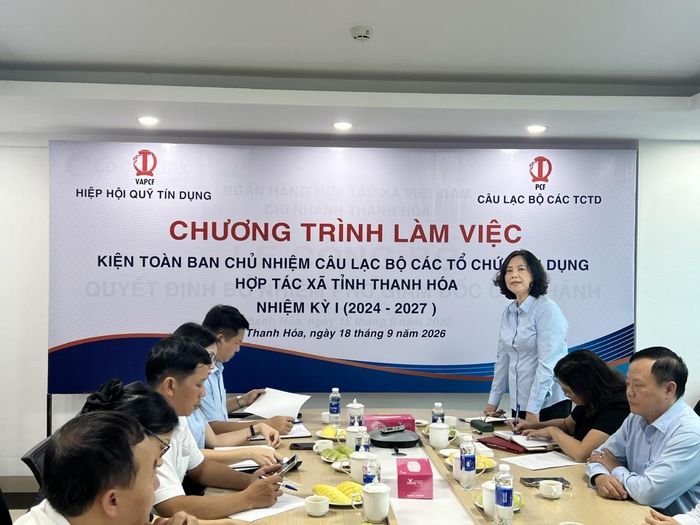 Bà Nguyễn Thị Kim Thanh - Tổng thư ký Hiệp hội phát biểu tại buổi làm việc