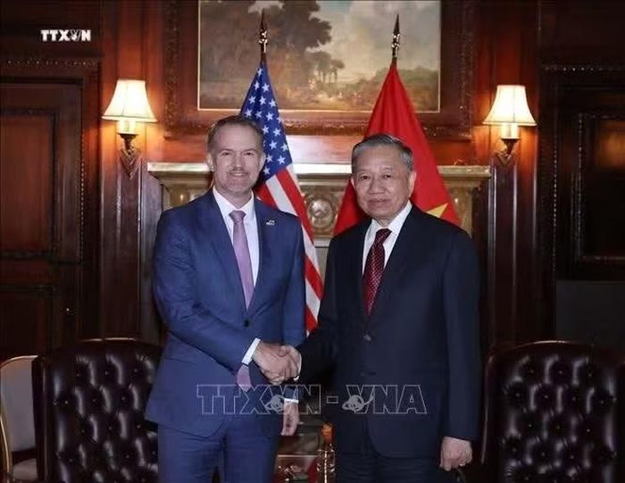 Tổng Bí thư, Chủ tịch nước Tô Lâm tiếp Đại sứ Jamieson Greer, Trưởng Đại diện Thương mại Hoa Kỳ (USTR). Ảnh: Thống Nhất/TTXVN