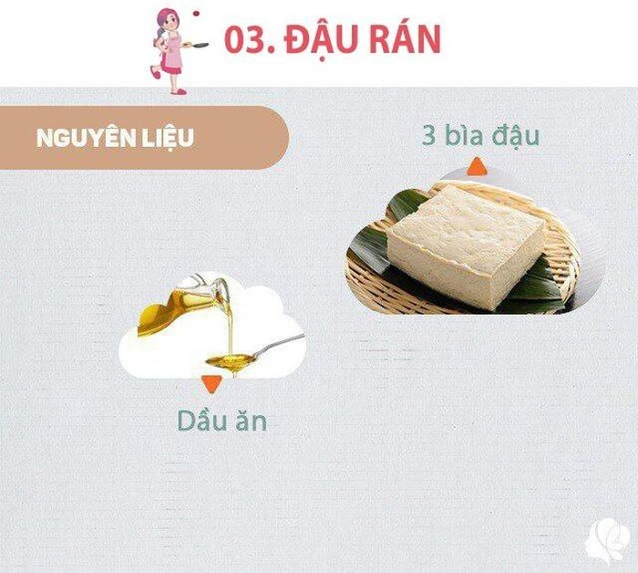 Chuẩn bị: 3 bìa đậu phụ, dầu ăn.