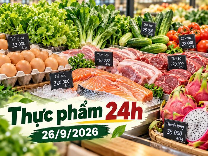 Thực phẩm 24h ngày 26/9: Trứng gà từ 27.900 đồng/hộp, cá hồi giảm mạnh. Ảnh được tạo với sự hỗ trợ của AI.