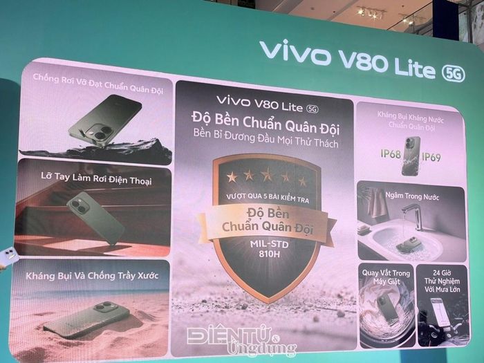 Với viên pin 10.000mAh cùng độ bền chuẩn quân đội, vivo V80 Lite 5G trở thành một lựa chọn mới đầy hấp dẫn của phân khúc tầm trung