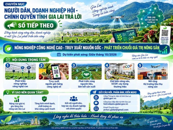 Infographic chuyên mục “Người dân, doanh nghiệp hỏi – Chính quyền tỉnh Gia Lai trả lời”. (Ảnh minh hoạ)