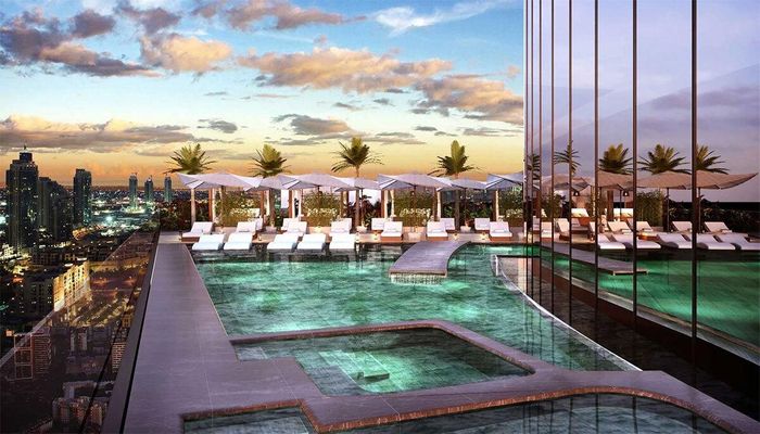 Khách sạn 5 sao không chỉ là nơi để ngủ mà được thiết kế để khách có thể ăn uống, làm việc, họp, tập luyện, thư giãn và giải trí tại chỗ. (Ảnh: Spagnuloandpartners)