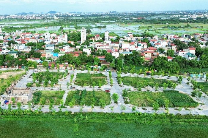 Một khu đất đấu giá tại xã Thư Lâm. Ảnh: Đỗ Tâm