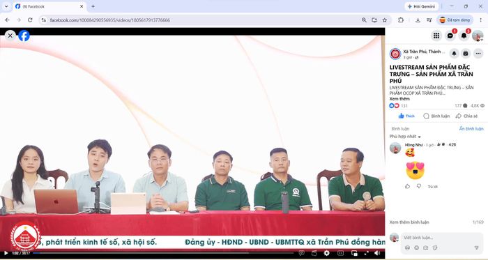 Phiên livestream đã thu hút gần 5.000 lượt xem cùng hàng trăm lượt tương tác.