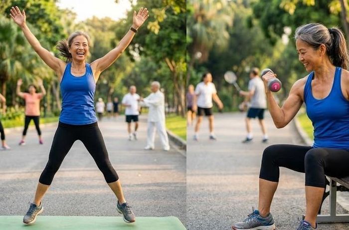 Để giảm cân, giữ vóc dáng đẹp mà khỏe mạnh, cần kết hợp tập cardio và tập tạ một cách khoa học. Ảnh minh họa AI.