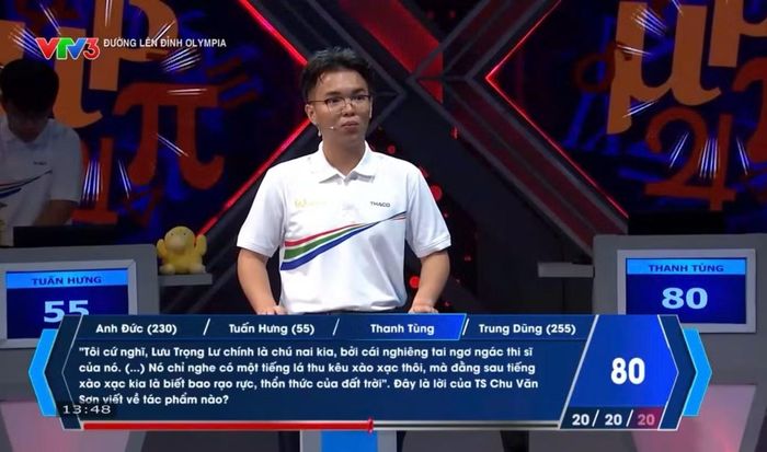 Thanh Tùng cũng nỗ lực hết mình trong phần thi