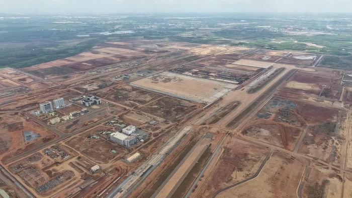 Riêng khu vực sân đỗ đã hoàn thành 100%, các hạng mục còn lại đang được hoàn thiện.