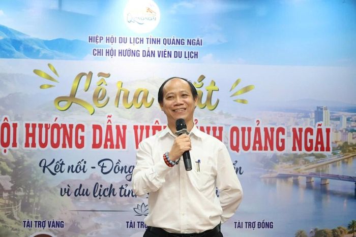 Ông Phan Long, Chủ tịch Hiệp hội Du lịch tỉnh Quảng Ngãi phát biểu