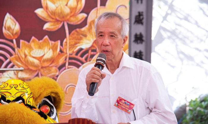 Ông Nguyễn Quý Sản, hậu duệ đời thứ 14 của dòng họ Nguyễn Quý phát biểu