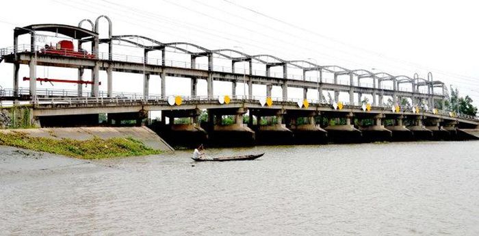 Cống đập Ba Lai giúp ngăn mặn, giữ ngọt ở tỉnh Vĩnh Long. Ảnh: Cục Quản lý và Xây dựng công trình thủy lợi