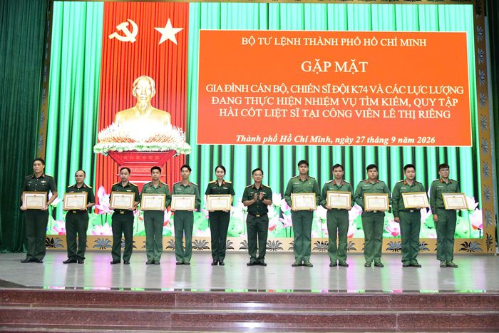 Các tập thể, cá nhân nhận Giấy khen của Bộ Tư lệnh TPHCM 