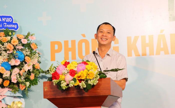Ông Ngô Minh Cảnh phát biểu tại buổi khai trương. (Ảnh: TT)