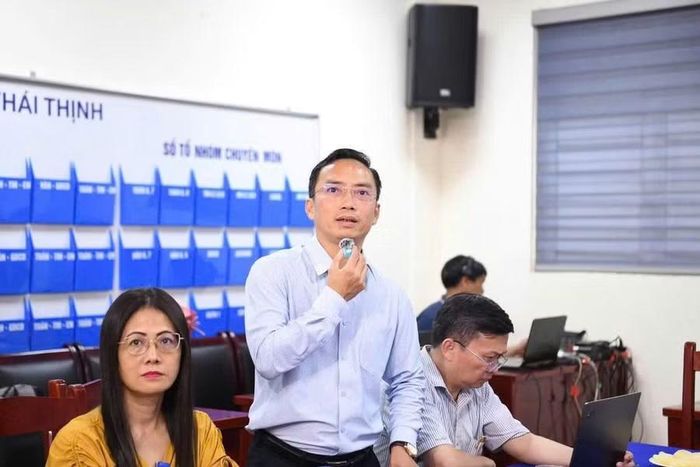 Ông Nguyễn Cao Cường - Hiệu trưởng Trường THCS Thái Thịnh.
