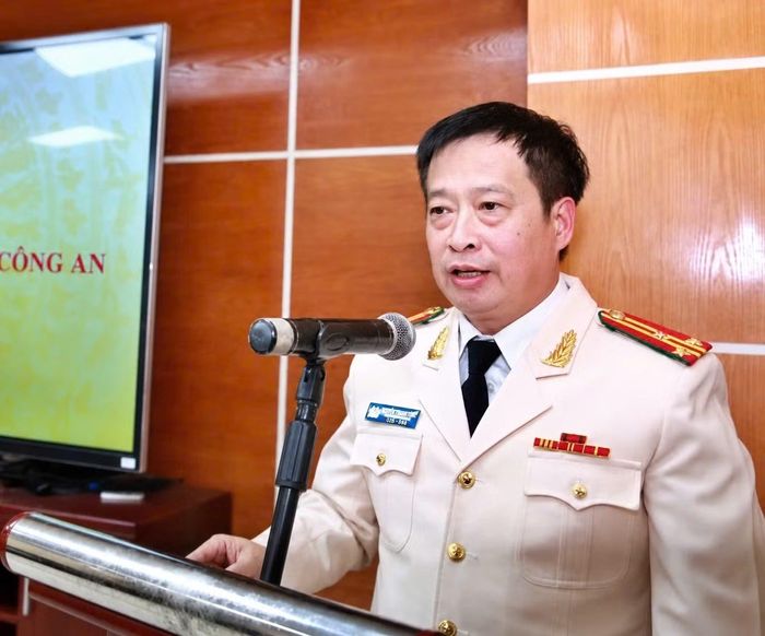 Đại tá Nguyễn Thanh Bình - Phó Cục trưởng Cục Truyền thông Công an nhân dân, Tổng Biên tập Báo Công an nhân dân. Ảnh tư liệu