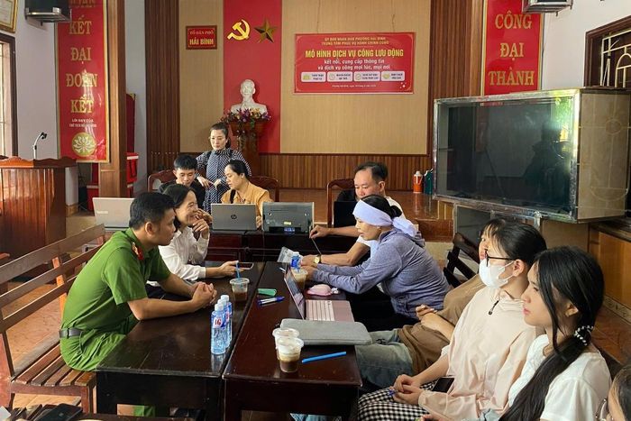 Mô hình “Dịch vụ công lưu động” được triển khai tại phường Hải Bình (Ảnh: TY).