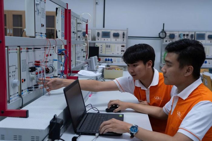 Sinh viên Trường ĐH Việt Đức trong một giờ học. Ảnh: Anh Nhàn