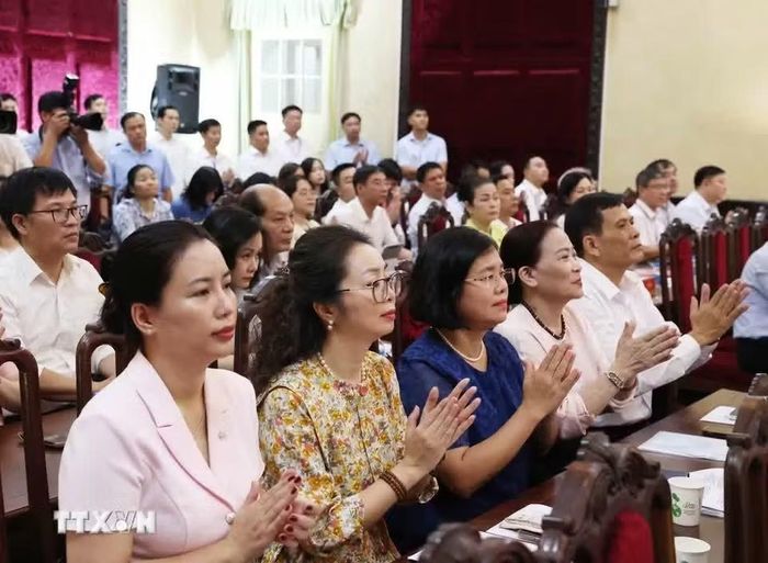Các cử tri tham dự hội nghị. Ảnh: Thống Nhất/TTXVN.