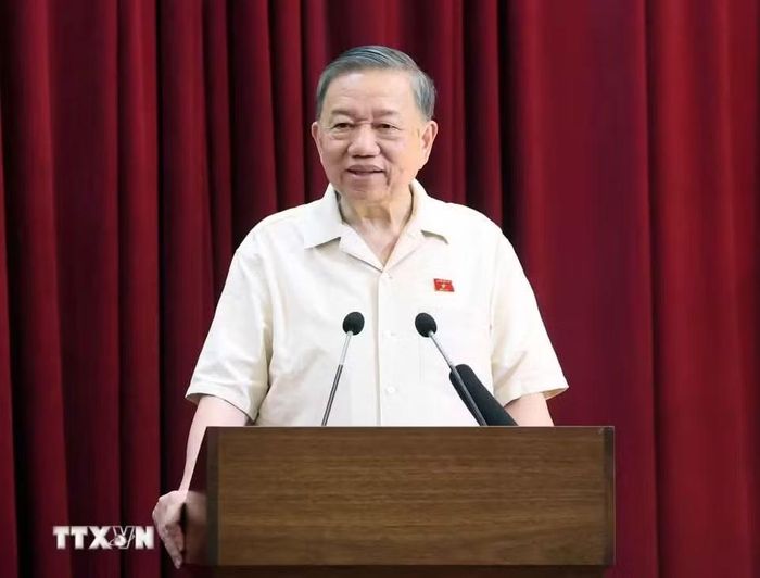 Tổng Bí thư, Chủ tịch nước Tô Lâm phát biểu. Ảnh: Thống Nhất/TTXVN.