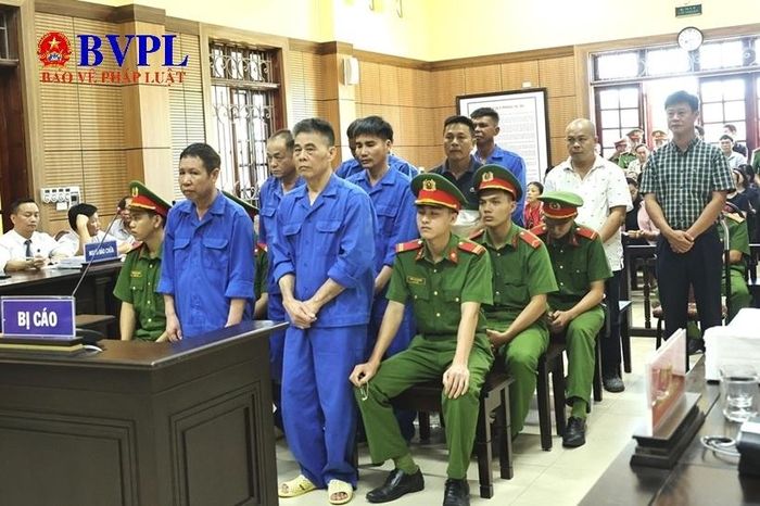  Các bị cáo tại phiên tòa phúc thẩm.