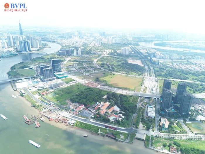  Khu đô thị mới Thủ Thiêm - nơi có nhều dự án thu hút nhiều vốn đầu tư nước ngoài. (Ảnh: Xuân Trường).
