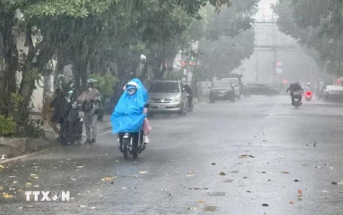 Thành phố Hồ Chí Minh nhiệt độ thấp nhất 24-26 độ C, nhiệt độ cao nhất 31-33 độ C. Có mưa rào và dông vài nơi, riêng chiều và tối có mưa rào và rải rác có dông, cục bộ có nơi mưa to. Trong mưa dông có khả năng xảy ra lốc, sét và gió giật mạnh. (Ảnh: Trung Tuyến/TTXVN)