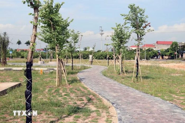 Dự án tái định cư phục vụ giải phóng mặt bằng tuyến đường sắt tại điểm dân cư đường ngang thôn Nhan Bầu, xã Hà Đông, thành phố Hải Phòng, bàn giao cho địa phương vào ngày 15/9/2026. (Ảnh: Hoàng Ngọc/TTXVN)