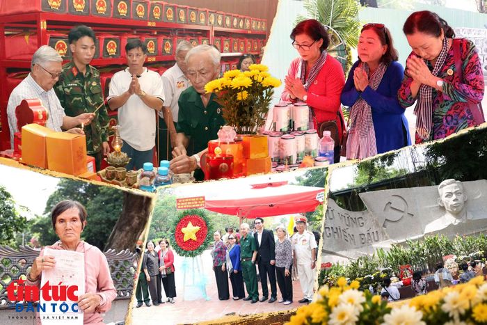 Các cựu chiến binh thuộc Câu lạc bộ Kháng chiến Khối Biệt động Sài Gòn - Gia Định, Ban liên lạc Biệt động cánh Tây Nam, Đội 67A cùng người dân dâng hoa, thắp hương tưởng nhớ đồng đội, đồng thời tìm kiếm liệt sĩ hy sinh năm 1968.