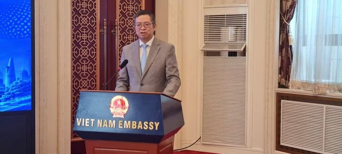 Đại sứ Phạm Thanh Bình phát biểu tại sự kiện.