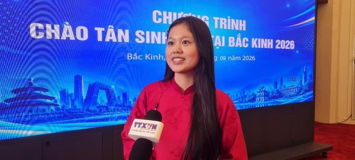 Em Nguyễn Lê Mỹ Anh, tân sinh viên Đại học Thanh Hoa.