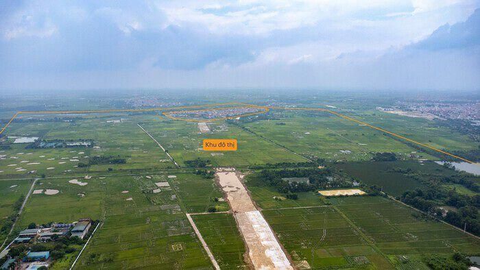 Hiện trạng khu đô thị đa mục tiêu tại các xã Thư Lâm, Đông Anh. (Ảnh tư liệu: Tiến Dũng).