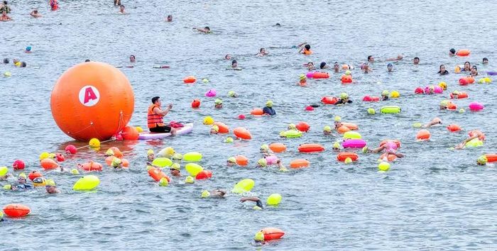  Quy Nhơn Nam Swim - 2026 mang đến một hành trình trải nghiệm thú vị, đồng thời là thử thách dành cho những người yêu thích bơi biển. Ảnh: Nguyễn Dũng 