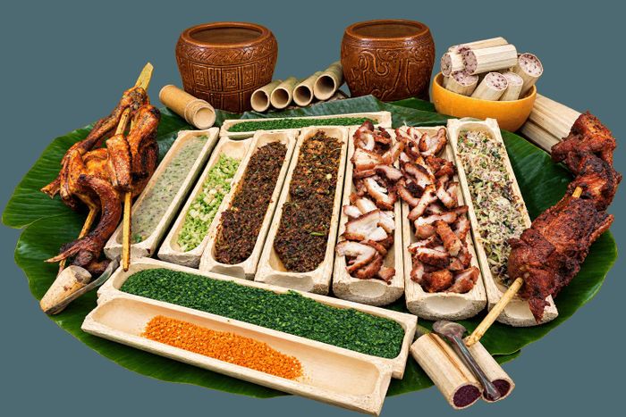 Cơm lam, thịt nướng, canh bồi, canh thụt… góp phần tạo nên sắc màu ẩm thực trong những ngày hội của bon làng M’nông