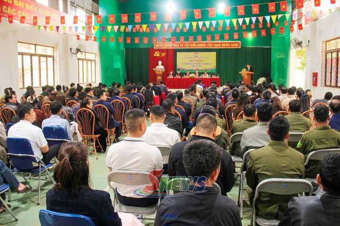 Hội nghị tiếp xúc cử tri với những người ứng cử đại biểu HĐND tỉnh khóa XVI, nhiệm kỳ 2026 - 2031 tại xã Mường Chiên hồi tháng 3/2026.