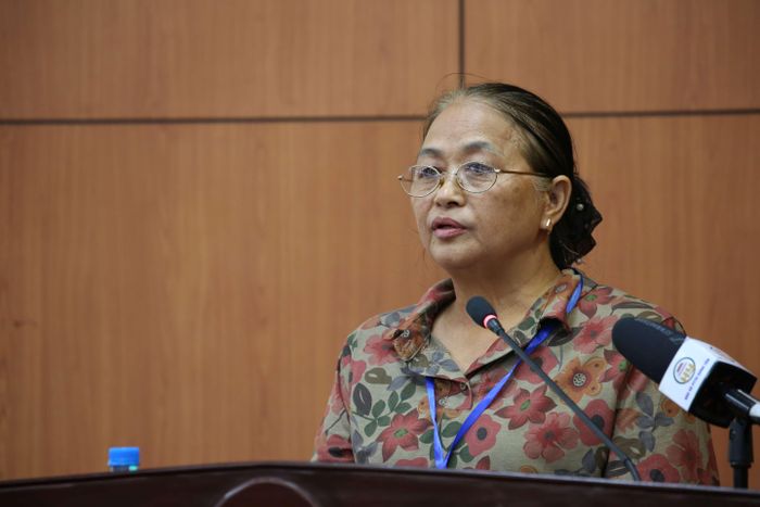 Đại diện cử tri nếu ý kiến tại Hội nghị. Ảnh: Mạnh Cường