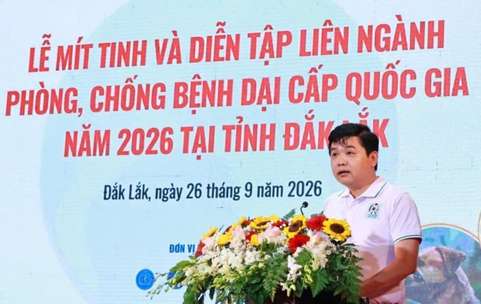  Phó Cục trưởng Cục Phòng bệnh Võ Hải Sơn phát biểu. 