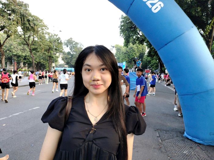 Bạn Đặng Ngọc Anh, sinh viên năm thứ nhất Học viện Quản lý giáo dục.
