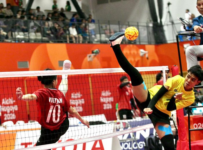 Cầu mây Việt Nam vẫn còn cơ hội tranh huy chương tại ASIAD 20. Ảnh Bùi Lượng