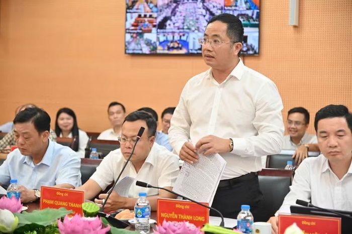 Trưởng Ban Nội chính Thành ủy Nguyễn Thành Long phát biểu tại buổi làm việc