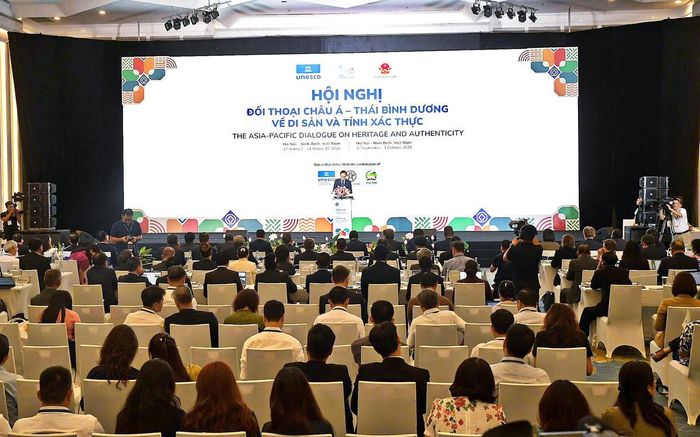 Toàn cảnh phiên khai mạc toàn thể Hội nghị Đối thoại châu Á - Thái Bình Dương về Di sản và Tính xác thực.