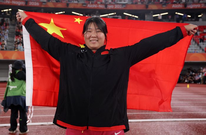  "Thần đồng" 18 tuổi Yan Ziyi của Trung Quốc phá kỷ lục ASIAD ở nội dung ném lao nữ. Ảnh: Andrew Boyers/Reuters. 