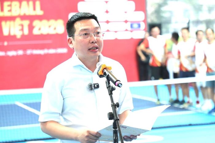 Tổng Biên tập Báo Văn Hóa, Trưởng ban Tổ chức Giải Nguyễn Anh Vũ phát biểu khai mạc giải đấu