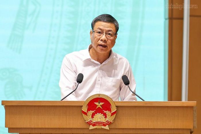 Thứ trưởng Bộ Khoa học và Công nghệ Lê Xuân Định phát biểu tại phiên họp - Ảnh: chinhphu.vn/Nhật Bắc