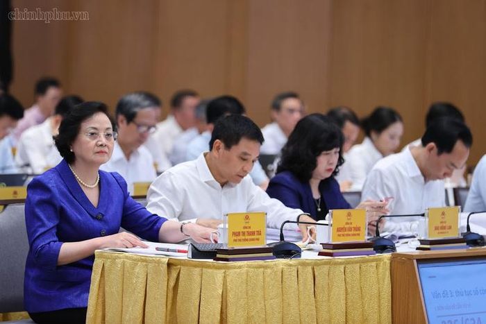 Phó Thủ tướng Phạm Thị Thanh Trà, Phó Thủ tướng Nguyễn Văn Thắng và các đại biểu tham dự phiên họp- Ảnh: chinhphu.vn/Nhật Bắc