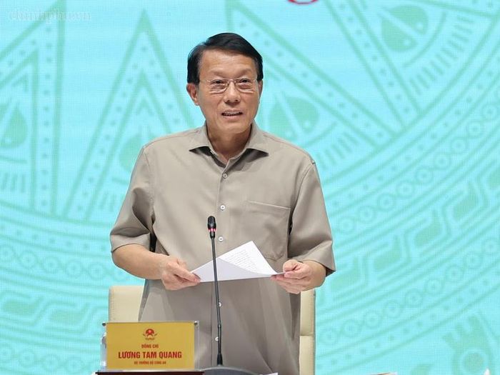 Bộ trưởng Bộ Công an Lương Tam Quang phát biểu - Ảnh: chinhphu.vn/Nhật Bắc