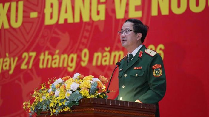 Thiếu tướng Phạm Mạnh Thắng, Cục trưởng Cục Gìn giữ hòa bình Việt Nam phát biểu. (Ảnh: CTV)