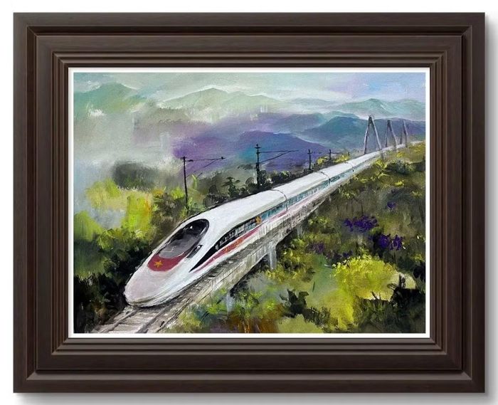  Tác phẩm “Con tàu kỷ nguyên mới”. (Ảnh: NVCC) 