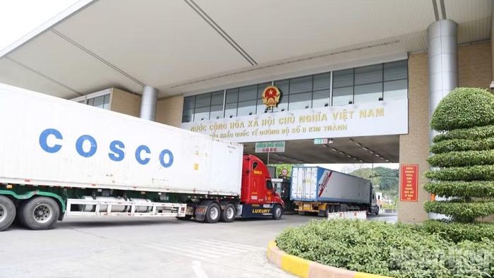 Hoạt động giao thương qua Cửa khẩu quốc tế đường bộ Kim Thành Lào Cai.